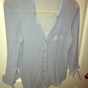 💐Zara Basic💐 blue button up shirt, soft & comfy